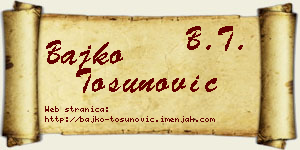Bajko Tosunović vizit kartica